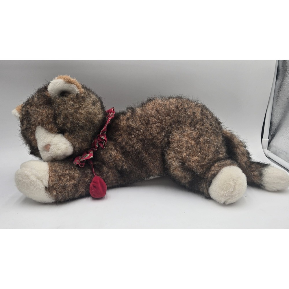 Vtg 1992 Nick & Noel Christmas Realistic‎ Calico Kitty Cat 16" Plush